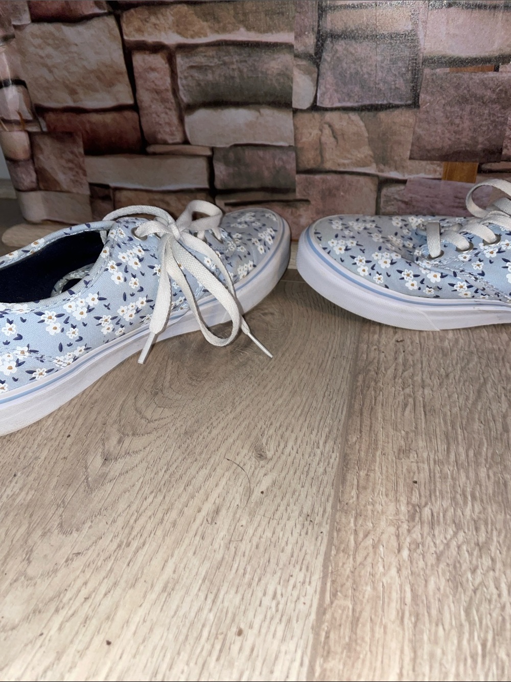 Vans Light Blue Floral Lace-Up Sneakers - Picture 5 of 5